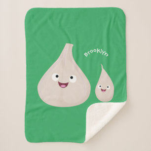 Gemüsemodelle für niedlichen Knoblauch-Cartoon Sherpadecke