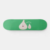 Gemüsemodelle für niedlichen Knoblauch-Cartoon Skateboard (Horizontal)