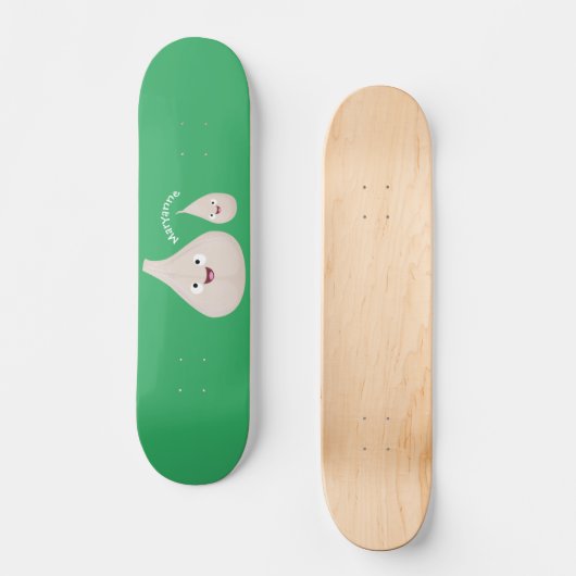 Gemüsemodelle für niedlichen Knoblauch-Cartoon Skateboard (Vorderseite)