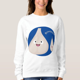 Gemüsemodelle für niedlichen Knoblauch-Cartoon Sweatshirt