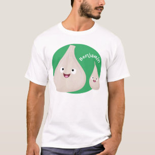 Gemüsemodelle für niedlichen Knoblauch-Cartoon T-Shirt