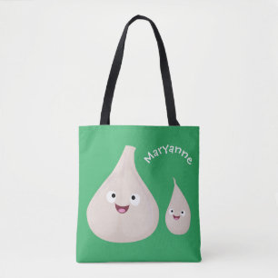 Gemüsemodelle für niedlichen Knoblauch-Cartoon Tasche