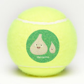 Gemüsemodelle für niedlichen Knoblauch-Cartoon Tennisbälle (Rückseite)