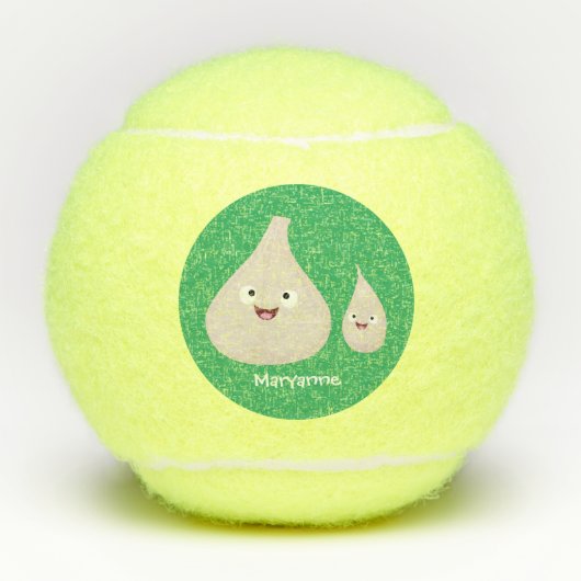 Gemüsemodelle für niedlichen Knoblauch-Cartoon Tennisbälle (Vorderseite)