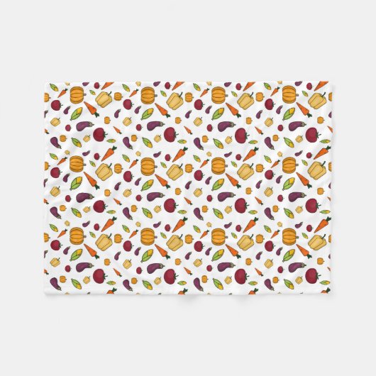 Gemüsemuster der Erntedank-Ernte Fleecedecke (Vorderseite (Horizontal))