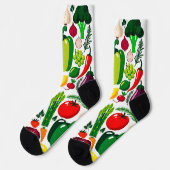 Gemüsemuster Socken (Linkes Detail)