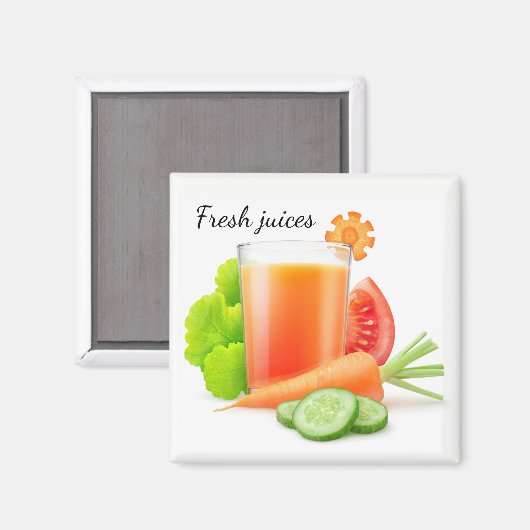 Gemüsesäfte Magnet (Vorderseite/Rückseite)