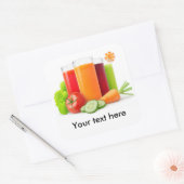 Gemüsesäfte Quadratischer Aufkleber (Umschlag)