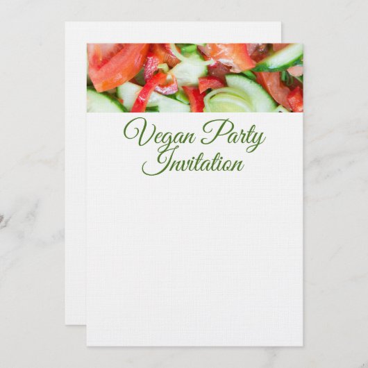 Gemüsesalat Einladung (Vorne/Hinten)