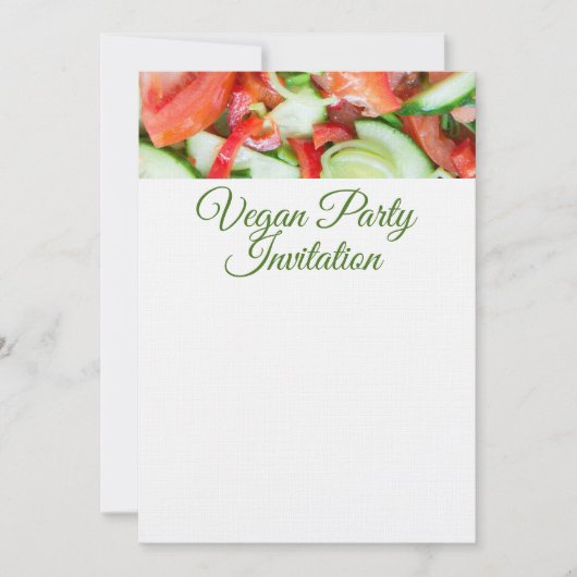 Gemüsesalat Einladung (Vorderseite)