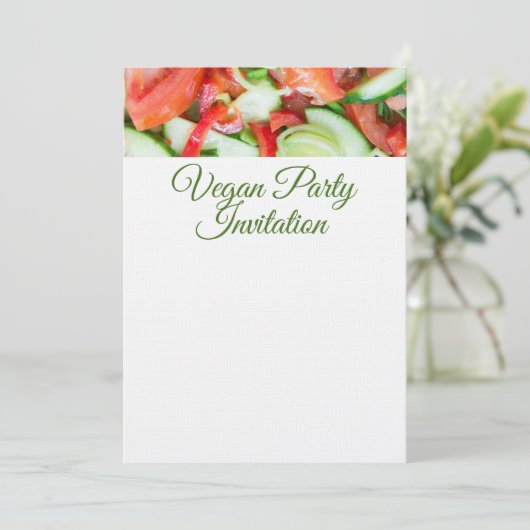 Gemüsesalat Einladung (Stehend Vorderseite)