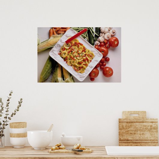 Gemüsesalat, Salatplatte Poster (Küche)