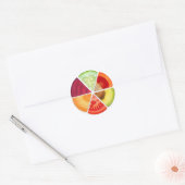 Gemüsescheiben Runder Aufkleber (Umschlag)