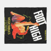 Gemüseschild der 40er Jahre Foot High Gemüses Fleecedecke (Vorderseite (Horizontal))