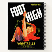 Gemüseschild der 40er Jahre Foot High Gemüses Notizblock (Rückseite)