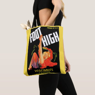 Gemüseschild der 40er Jahre Foot High Gemüses Tasche