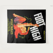 Gemüseschild der 40er Jahre Foot High Gemüses Wandteppich (Vorderseite (Horizontal))