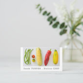 Gemüseselektion, Koch, Kochen Visitenkarte (Stehend Vorderseite)