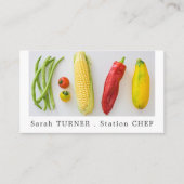 Gemüseselektion, Koch, Kochen Visitenkarte (Vorderseite)