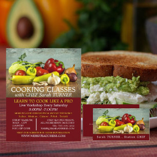 Gemüseselektion, Koch, Kochen Visitenkarte