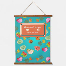 Gemüsesorten, Karotten, Blumenkohl Wandteppich Mit Holzrahmen