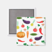 Gemüsesorten Tomatenzepfefferkarottenpilz c Magnet (Vorderseite/Rückseite)