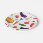 Gemüsesorten Tomatenzepfefferkarottenpilz c Pappteller (Schrägansicht)