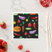 Gemüsesorten Tomatenzepfefferkarottenpilz c Serviette (Beispiel)