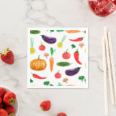 Gemüsesorten Tomatenzepfefferkarottenpilz c Serviette (Beispiel)