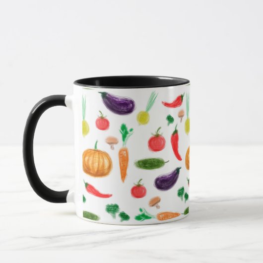 Gemüsesorten Tomatenzepfefferkarottenpilz c Tasse (Links)
