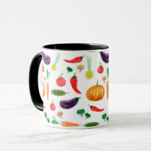 Gemüsesorten Tomatenzepfefferkarottenpilz c Tasse