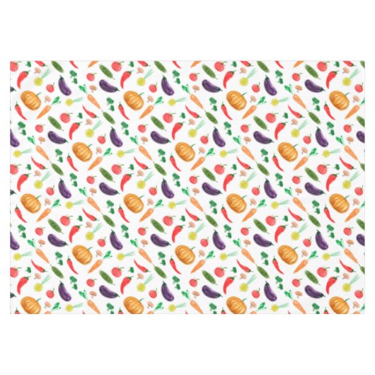 Gemüsesorten Tomatenzepfefferkarottenpilz c Tischdecke (Vorderseite (Horizontal))