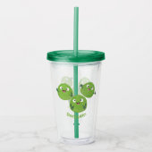 Gemüsesorten von Funny Brussels Cartoon Acryltrinkbecher (Vorderseite)