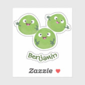 Gemüsesorten von Funny Brussels Cartoon Aufkleber (Blatt)