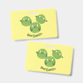 Gemüsesorten von Funny Brussels Cartoon Ausweis (Vorder- & Rückseite)