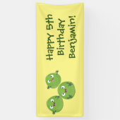 Gemüsesorten von Funny Brussels Cartoon Banner (Vertikal)