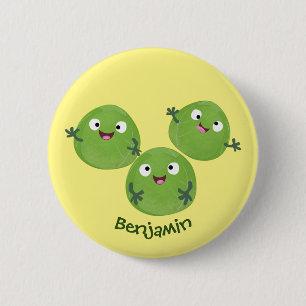 Gemüsesorten von Funny Brussels Cartoon Button