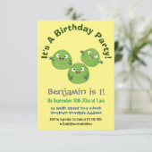 Gemüsesorten von Funny Brussels Cartoon Einladung (Stehend Vorderseite)