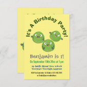 Gemüsesorten von Funny Brussels Cartoon Einladung (Vorne/Hinten)