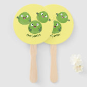 Gemüsesorten von Funny Brussels Cartoon Fächer (Vorne und Hinten)