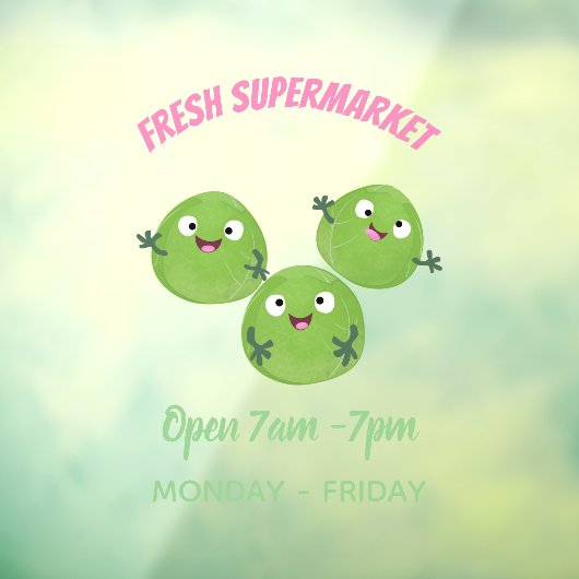 Gemüsesorten von Funny Brussels Cartoon Fensteraufkleber (Blatt 3)