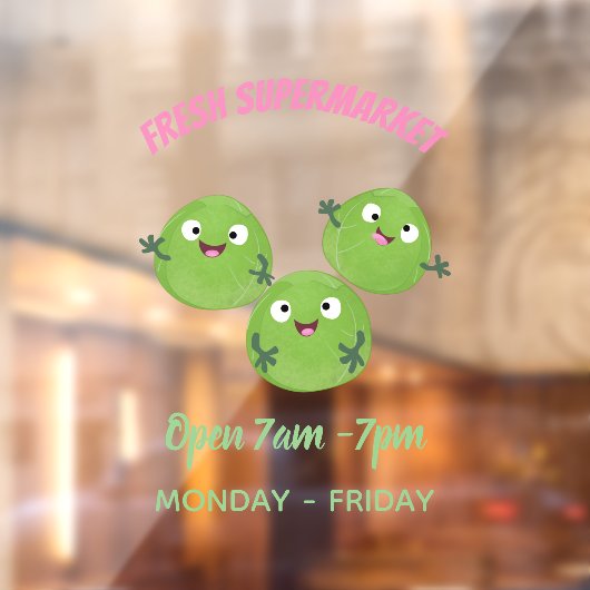 Gemüsesorten von Funny Brussels Cartoon Fensteraufkleber (Blatt 2)