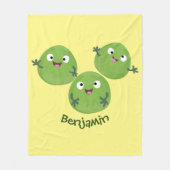 Gemüsesorten von Funny Brussels Cartoon Fleecedecke (Vorderseite)