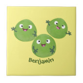 Gemüsesorten von Funny Brussels Cartoon Fliese (Vorderseite)