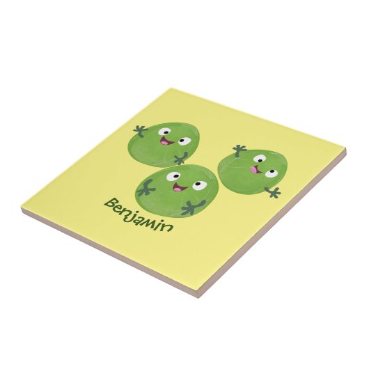 Gemüsesorten von Funny Brussels Cartoon Fliese (Seite)