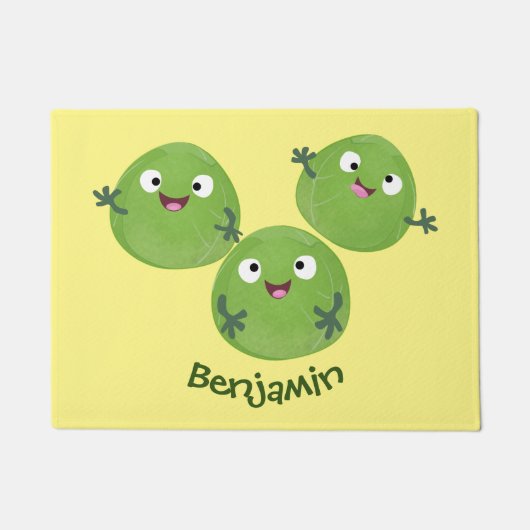 Gemüsesorten von Funny Brussels Cartoon Fußmatte (Vorderseite)