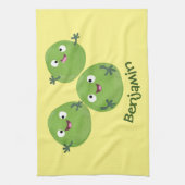 Gemüsesorten von Funny Brussels Cartoon Geschirrtuch (Vertikal)