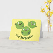 Gemüsesorten von Funny Brussels Cartoon Karte (Gelbe Blume)