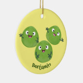 Gemüsesorten von Funny Brussels Cartoon Keramik Ornament (Rechts)