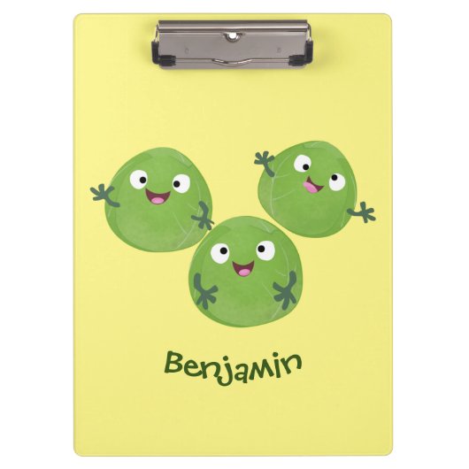 Gemüsesorten von Funny Brussels Cartoon Klemmbrett (Vorderseite)